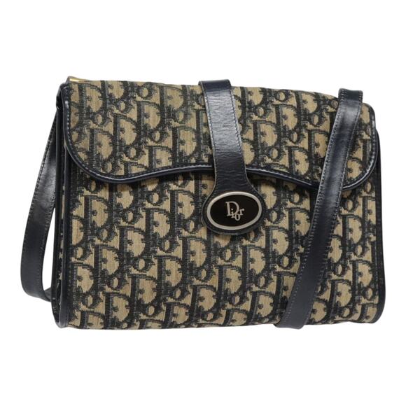DIOR Trotter Canvas Shoulder Bag Navy - Picture 1 of 12
